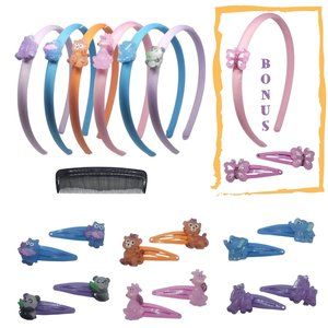 22 pcs Zoo Animal Headband / Hair clip combo set with bonus Butterfly
